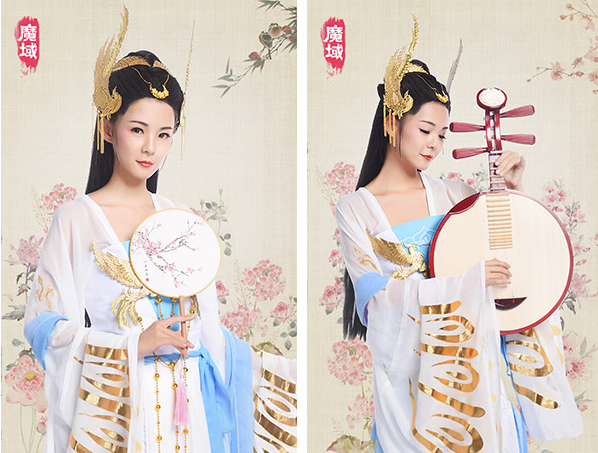 <b>仿佛游戏中的女神一般也让人简直难分清她是不是从画中穿越而</b>